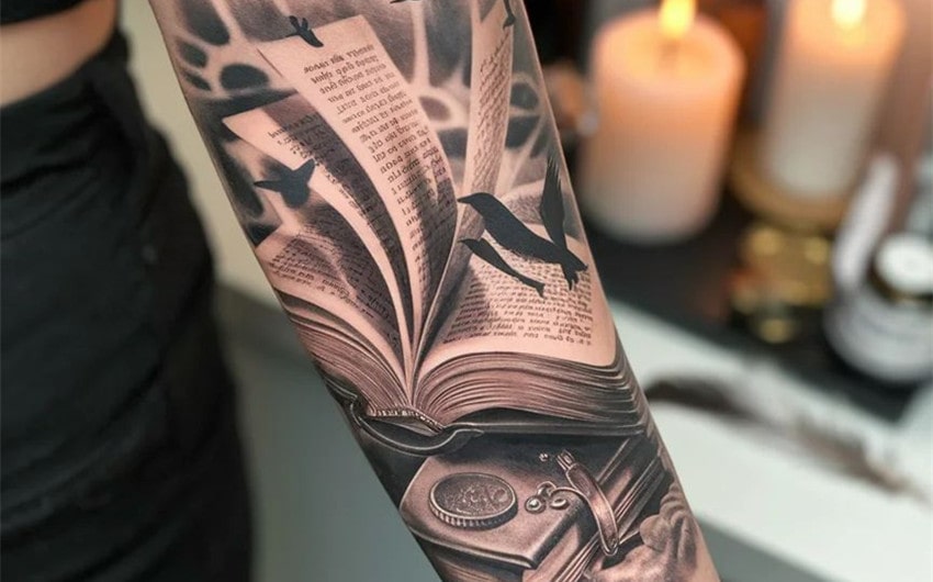 bookworm tattoo ideas