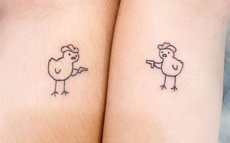 small matching tattoos for friends