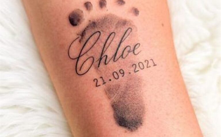 tattoo ideas with baby footprints