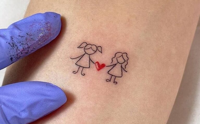 twin daughter tattoo ideas