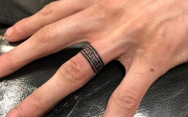 wedding ring tattoos for men